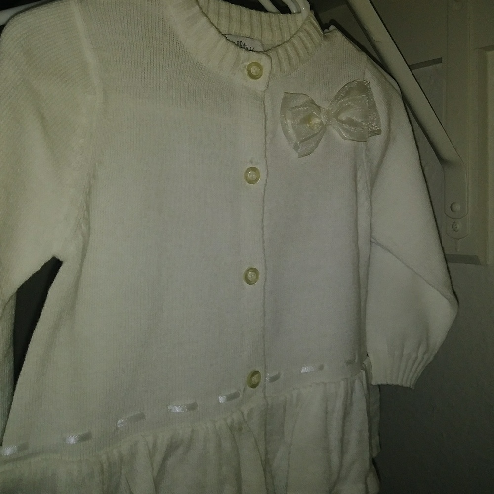 4 BUTTON UP BABY GIRL CARDIGAN SWEATERS